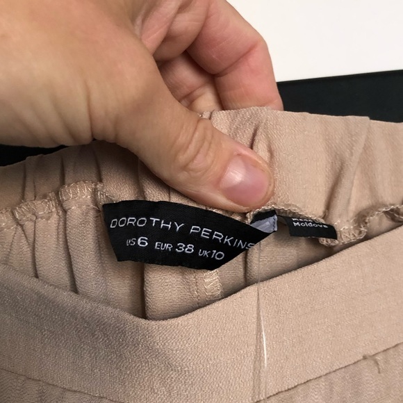 Dorthy Perkins Palazzo Pants Trousers wide leg camel tan medium US 6 - Picture 9 of 11